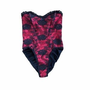 Vintage boned lace bodysuit